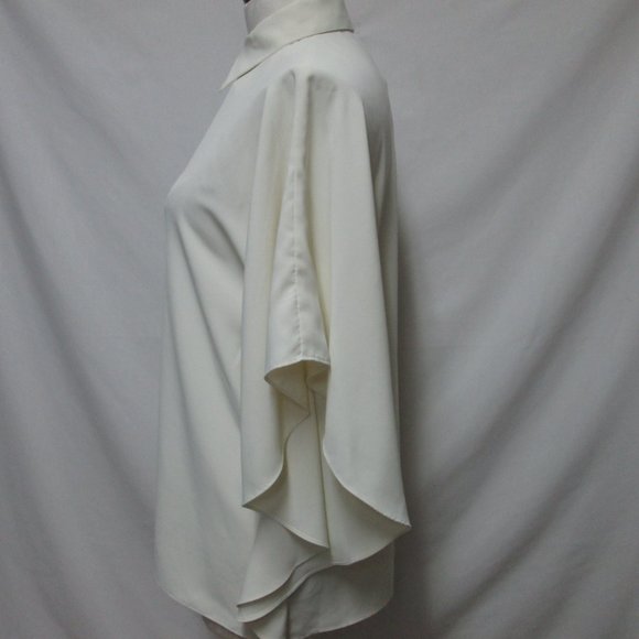 Lauren Ralph Lauren Blouse Flutter Sleeve Top Blouse NEW NWT Size Sz Medium Md M - Picture 5 of 14